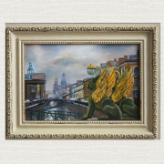Картина "Грифоны на Банковском мосту"